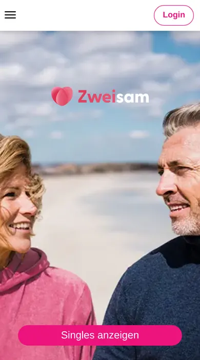 Zweisam Erfahrungen: mobile Startseite von zweisam.ch auf dem Handy